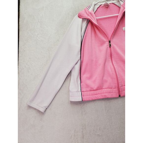 Nike Jacket Junior Medium Pink Fleece Long Sleeve Elastic Hem Logo‎ Full Zipper - Picture 6 of 7